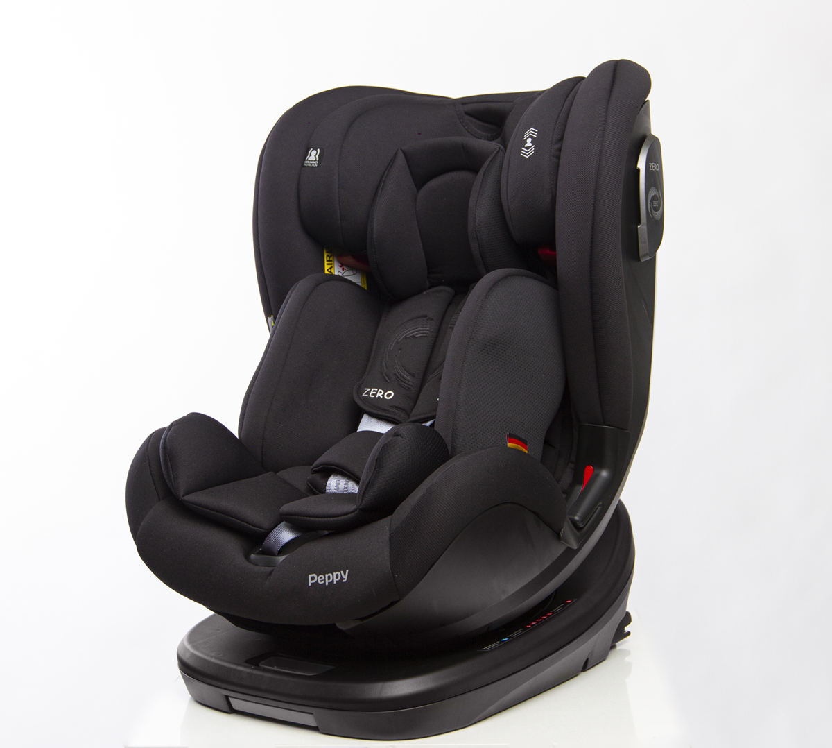 Автокресло Peppy Zero Isofix 0-36 с рождения до 12 лет (black)