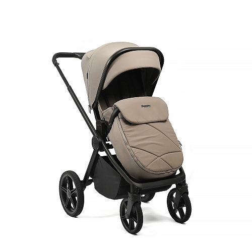 Коляска детская Peppy Monaco 2 в 1 Sandstone (песочный), рама черная Коляска детская Peppy Monaco 2 в 1 Sandstone (песочный), рама черная