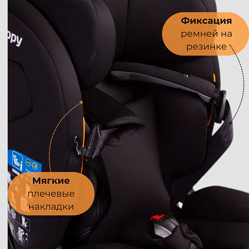 Автокресло Peppy Lambo 9-36 кг (black) i-Size черный Автокресло Peppy Lambo 9-36 кг (black) i-Size черный