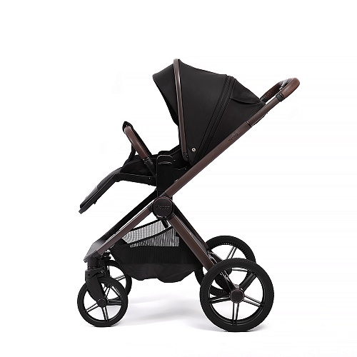 Коляска детская Peppy Soho 2 в 1 Black (черный), рама шоколад Коляска детская Peppy Soho 2 в 1 Black (черный), рама шоколад