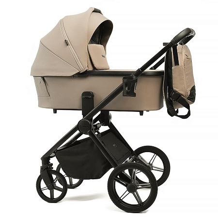 Коляска детская Peppy Monaco 2 в 1 Sandstone (песочный), рама черная