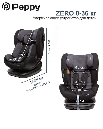 Автокресло Peppy Zero Isofix (black) черный Автокресло Peppy Zero Isofix (black) черный