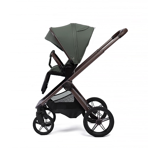 Коляска детская Peppy Monaco thermo 2 в 1 Green (зеленый), рама серо-коричневая Коляска детская Peppy Monaco thermo 2 в 1 Green (зеленый), рама серо-коричневая