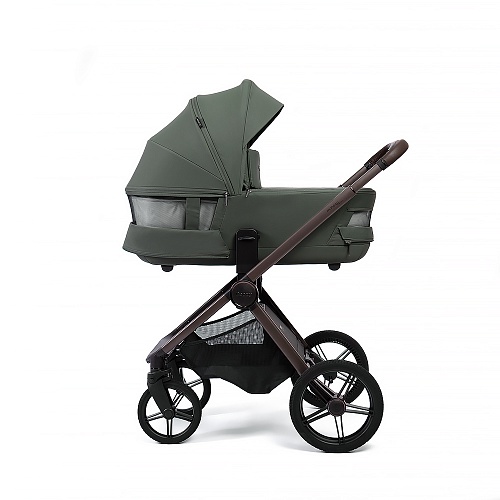 Коляска детская Peppy Monaco thermo 2 в 1 Green (зеленый), рама серо-коричневая Коляска детская Peppy Monaco thermo 2 в 1 Green (зеленый), рама серо-коричневая