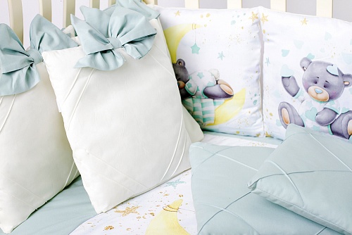 Комплект Премиум ПАННО "Мишка на луне" (мятный) Комплект Премиум ПАННО "Мишка на луне" (мятный)