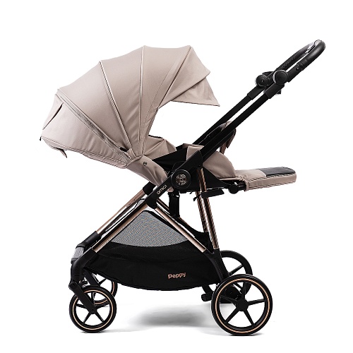 Прогулочная коляска Peppy Amici (Beige) бежевый, рама золото (LX) Прогулочная коляска Peppy Amici (Beige) бежевый, рама золото (LX)