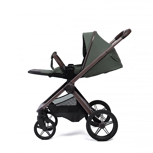 Коляска детская Peppy Monaco thermo 2 в 1 Green (зеленый), рама серо-коричневая Коляска детская Peppy Monaco thermo 2 в 1 Green (зеленый), рама серо-коричневая