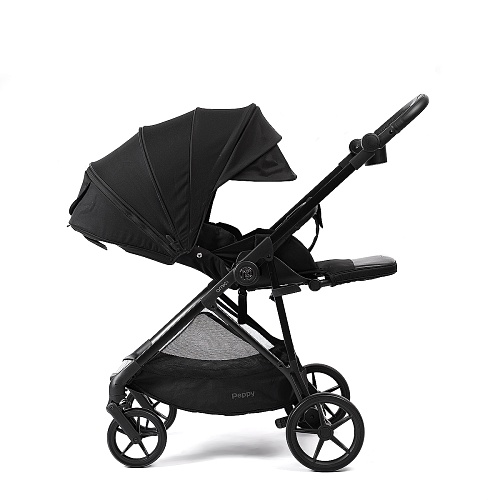 Прогулочная коляска Peppy Amici (Black) черный, рама черная Прогулочная коляска Peppy Amici (Black) черный, рама черная
