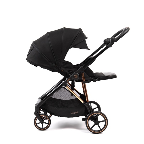 Прогулочная коляска Peppy Amici (Black) черный, рама золото (LX) Прогулочная коляска Peppy Amici (Black) черный, рама золото (LX)
