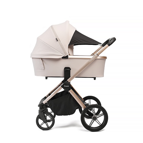 Коляска детская Peppy Monaco 2 в 1 Beige (бежевый), рама беж, шлифованный алюминий Коляска детская Peppy Monaco 2 в 1 Beige (бежевый), рама беж, шлифованный алюминий