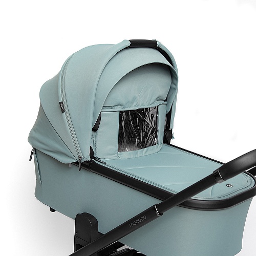 Коляска детская Peppy Monaco 2 в 1 Mint (мятный), рама черная Коляска детская Peppy Monaco 2 в 1 Mint (мятный), рама черная