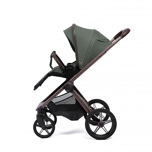 Коляска детская Peppy Monaco thermo 2 в 1 Green (зеленый), рама серо-коричневая Коляска детская Peppy Monaco thermo 2 в 1 Green (зеленый), рама серо-коричневая