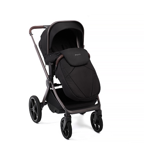 Коляска детская Peppy Soho 2 в 1 Black (черный), рама шоколад Коляска детская Peppy Soho 2 в 1 Black (черный), рама шоколад