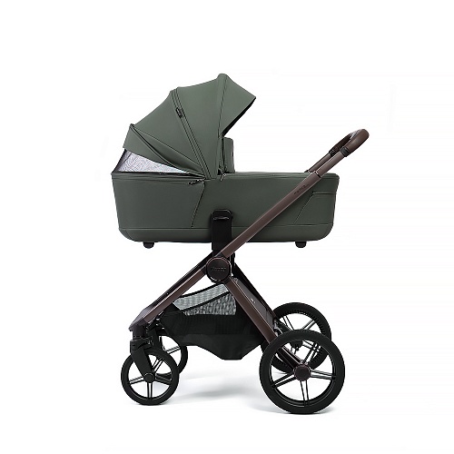 Коляска детская Peppy Monaco thermo 2 в 1 Green (зеленый), рама серо-коричневая Коляска детская Peppy Monaco thermo 2 в 1 Green (зеленый), рама серо-коричневая