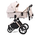 Коляска детская Peppy Monaco 2 в 1 Beige (бежевый), рама беж, шлифованный алюминий Коляска детская Peppy Monaco 2 в 1 Beige (бежевый), рама беж, шлифованный алюминий