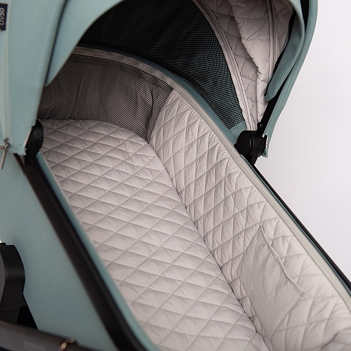 Коляска детская Peppy Monaco 2 в 1 Mint (мятный), рама черная Коляска детская Peppy Monaco 2 в 1 Mint (мятный), рама черная