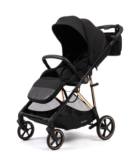 Прогулочная коляска Peppy Amici (Black) черный, рама золото (LX) Прогулочная коляска Peppy Amici (Black) черный, рама золото (LX)