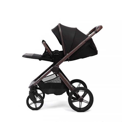 Коляска детская Peppy Soho 2 в 1 Black (черный), рама шоколад Коляска детская Peppy Soho 2 в 1 Black (черный), рама шоколад
