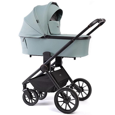 Коляска детская Peppy Monaco 2 в 1 Mint (мятный), рама черная