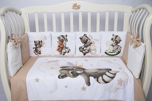 Комплект Премиум ПАННО "Енотик с игрушками"(кофе) Комплект Премиум ПАННО "Енотик с игрушками"(кофе)