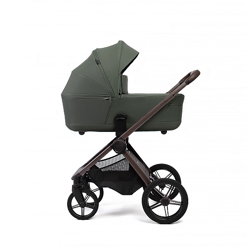 Коляска детская Peppy Monaco thermo 2 в 1 Green (зеленый), рама серо-коричневая Коляска детская Peppy Monaco thermo 2 в 1 Green (зеленый), рама серо-коричневая