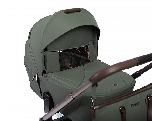 Коляска детская Peppy Monaco thermo 2 в 1 Green (зеленый), рама серо-коричневая Коляска детская Peppy Monaco thermo 2 в 1 Green (зеленый), рама серо-коричневая