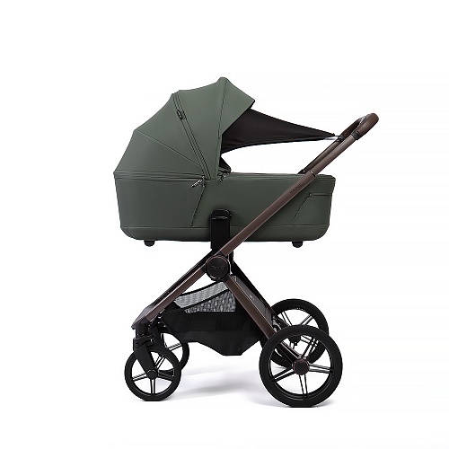 Коляска детская Peppy Monaco thermo 2 в 1 Green (зеленый), рама серо-коричневая Коляска детская Peppy Monaco thermo 2 в 1 Green (зеленый), рама серо-коричневая