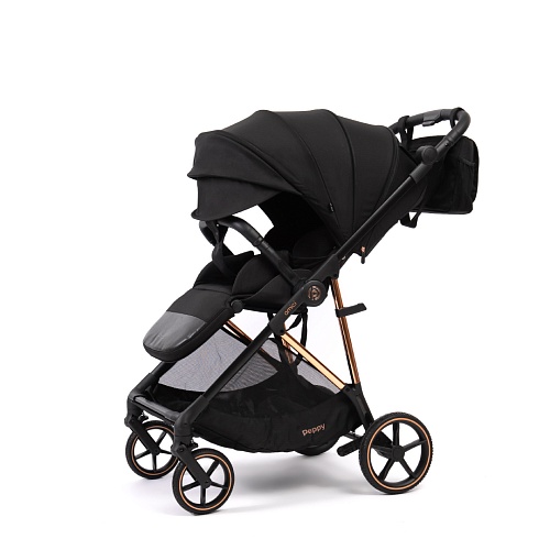 Прогулочная коляска Peppy Amici (Black) черный, рама золото (LX) Прогулочная коляска Peppy Amici (Black) черный, рама золото (LX)