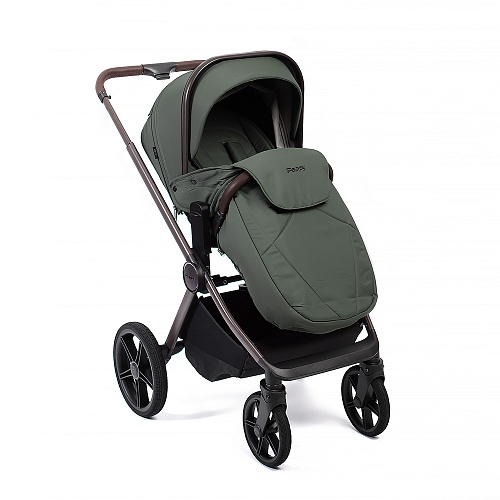 Коляска детская Peppy Monaco thermo 2 в 1 Green (зеленый), рама серо-коричневая Коляска детская Peppy Monaco thermo 2 в 1 Green (зеленый), рама серо-коричневая