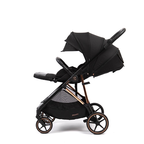 Прогулочная коляска Peppy Amici (Black) черный, рама золото (LX) Прогулочная коляска Peppy Amici (Black) черный, рама золото (LX)