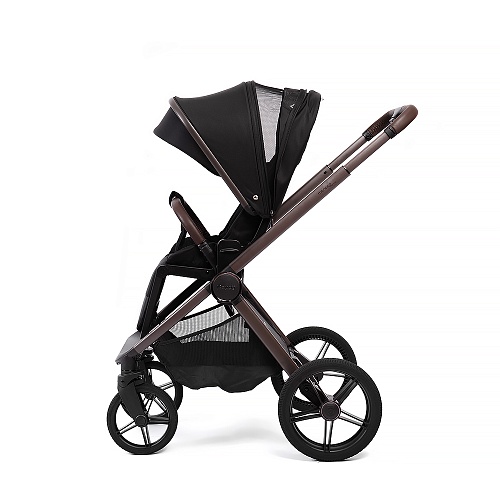 Коляска детская Peppy Soho 2 в 1 Black (черный), рама шоколад Коляска детская Peppy Soho 2 в 1 Black (черный), рама шоколад