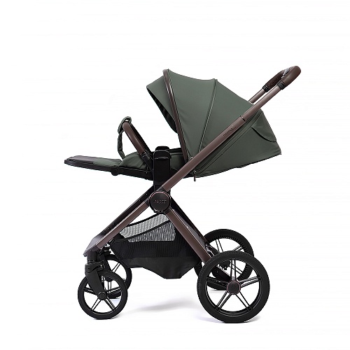 Коляска детская Peppy Monaco thermo 2 в 1 Green (зеленый), рама серо-коричневая Коляска детская Peppy Monaco thermo 2 в 1 Green (зеленый), рама серо-коричневая