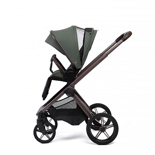 Коляска детская Peppy Monaco thermo 2 в 1 Green (зеленый), рама серо-коричневая Коляска детская Peppy Monaco thermo 2 в 1 Green (зеленый), рама серо-коричневая